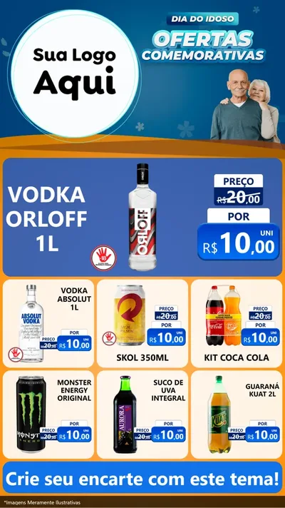 Modelo de Rede Social para Stories com o tema Dia do Idoso