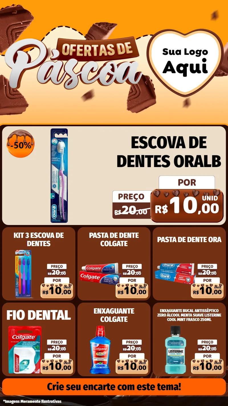 Modelo de Rede Social para Stories com o tema Ofertas de Páscoa para Higiene Pessoal