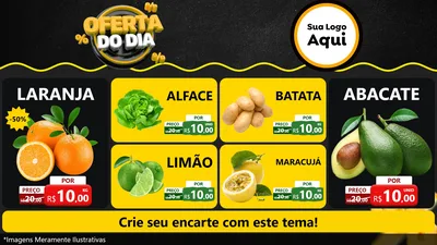 Modelo de TV para TV Horizontal com o tema Oferta Do Dia para Hortifrúti
