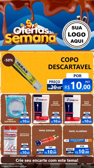 Modelo de Rede Social para Stories com o tema Ofertas da Semana - Páscoa para Embalagens