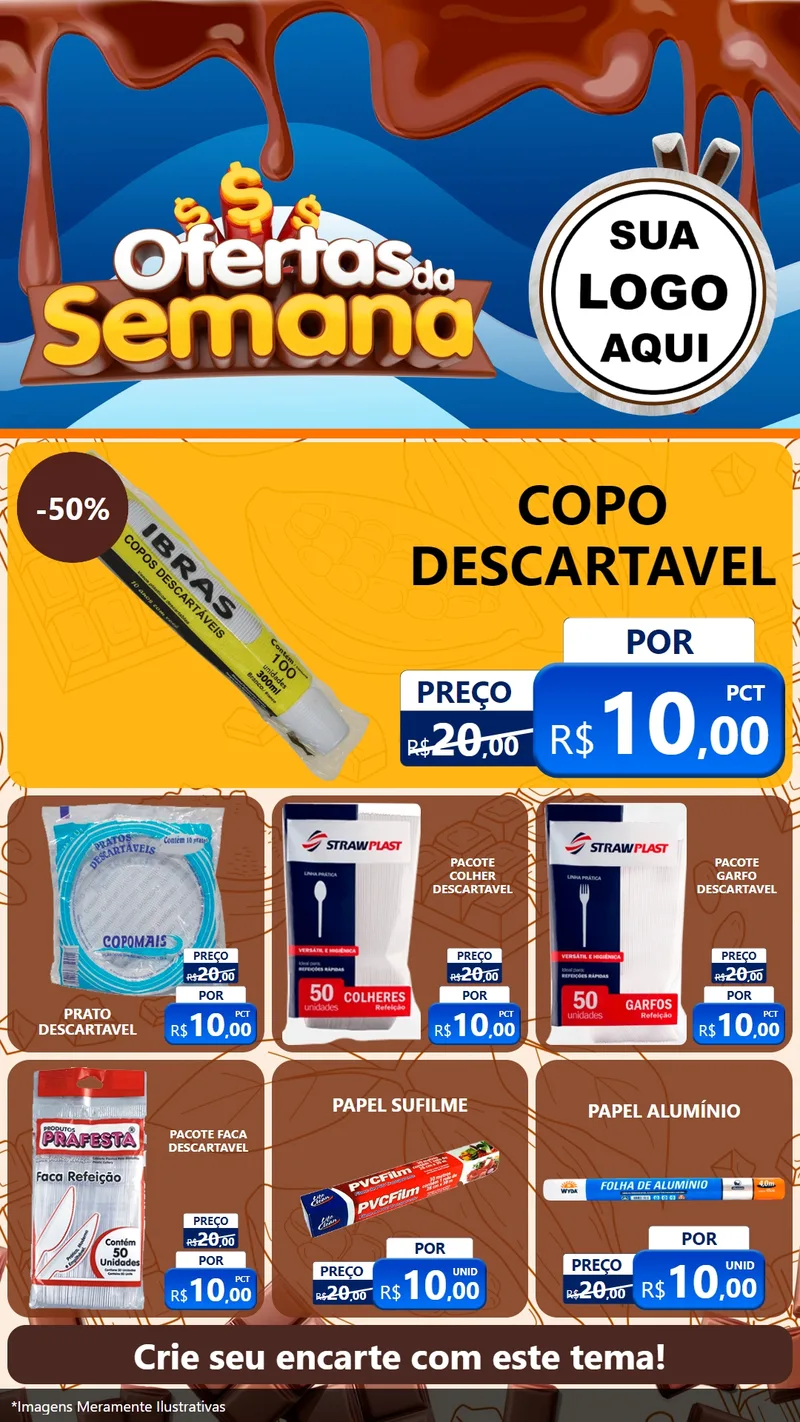 Modelo de Rede Social para Stories com o tema Ofertas da Semana - Páscoa para Embalagens