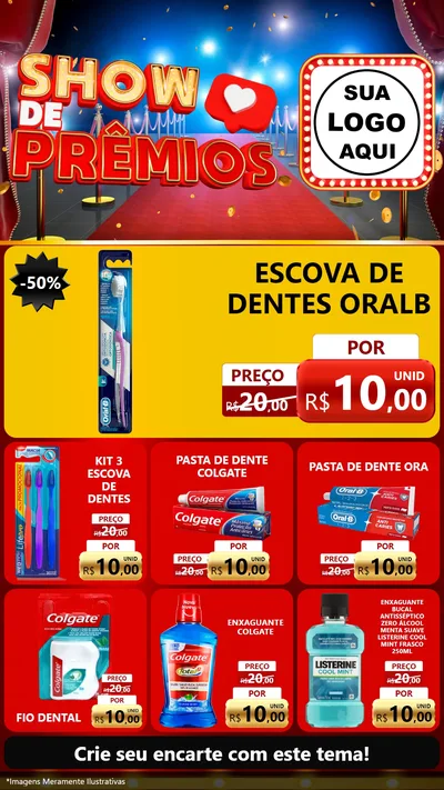 Modelo de Rede Social para Stories com o tema Show de Prêmios para Higiene Pessoal