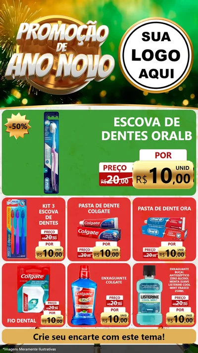 Modelo de Rede Social para Stories com o tema Promoção de Ano Novo para Higiene Pessoal