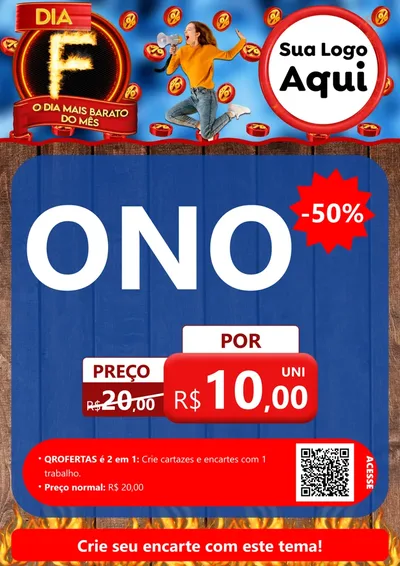 Modelo de Cartaz para Cartaz A4 Vertical com o tema Dia F - O Dia Mais Barato Do Mês para Óticas