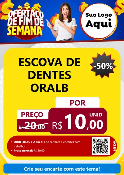 Modelo de Cartaz para Cartaz A4 Vertical com o tema Ofertaço de Fim de Semana para Higiene Pessoal