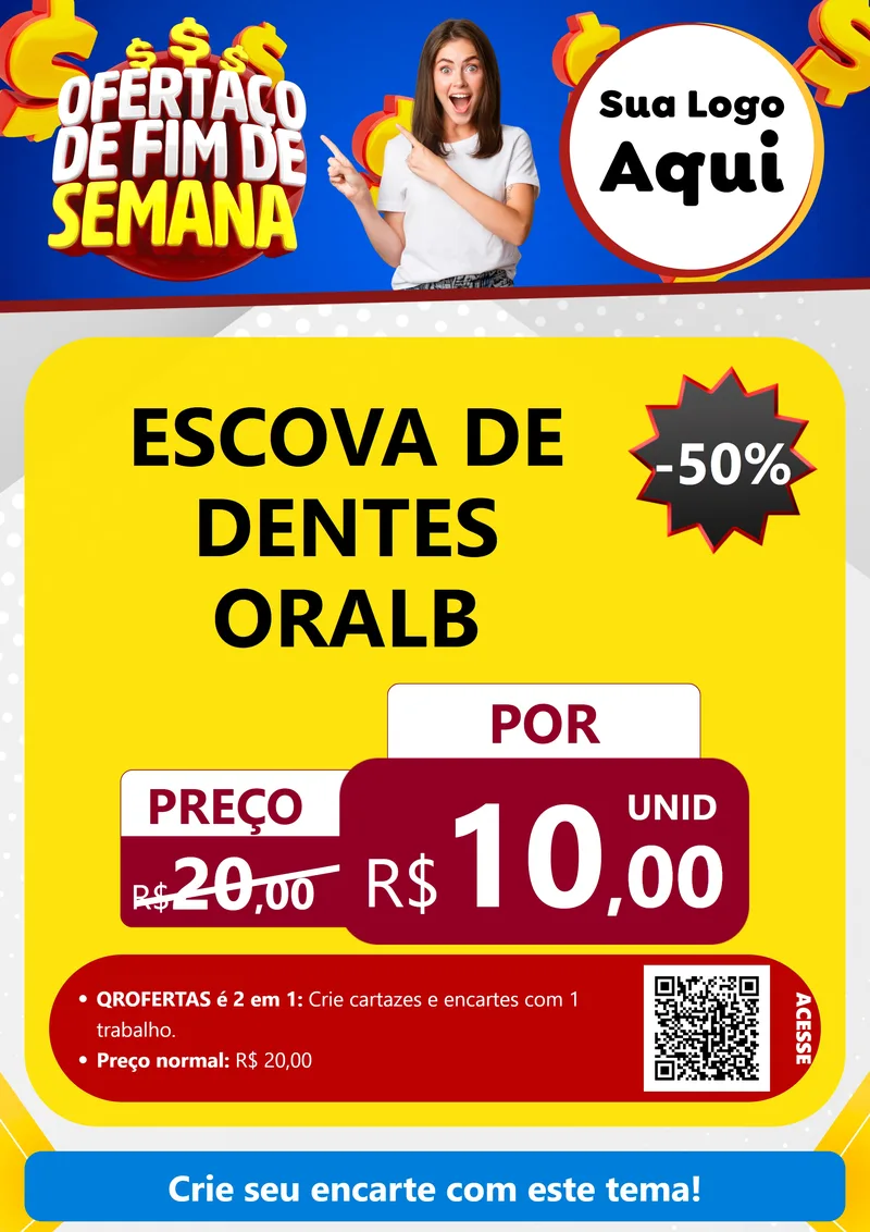 Modelo de Cartaz para Cartaz A4 Vertical com o tema Ofertaço de Fim de Semana para Higiene Pessoal