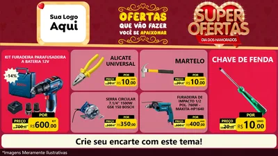 Modelo de TV para TV Horizontal com o tema Dia dos Namorados para Maquinas e Ferramentas