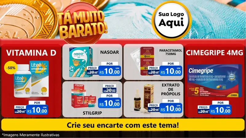 Modelo de TV para TV Horizontal com o tema Está Muito Barato para Farmácia