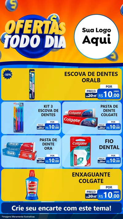 Modelo de TV para TV Vertical com o tema Ofertas Todo Dia para Higiene Pessoal