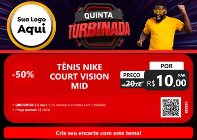 Modelo de Cartaz para Cartaz A4 Horizontal com o tema Quinta Turbinada para Calçados