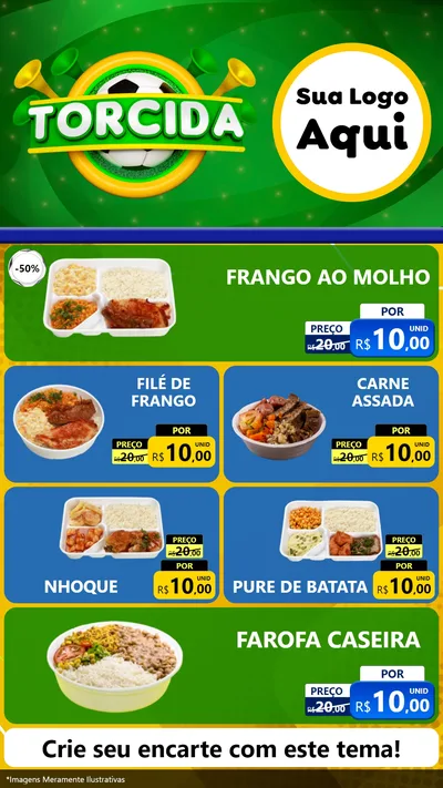 Modelo de TV para TV Vertical com o tema Torcida para Restaurante