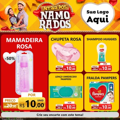 Modelo de Rede Social para Feed Facebook com o tema Arraiá dos Namorados para Bebês