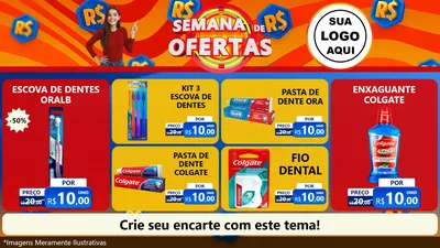 Modelo de TV para TV Horizontal com o tema Semana de Ofertas para Higiene Pessoal