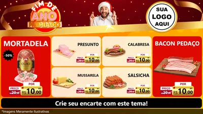 Modelo de TV para TV Horizontal com o tema Fim de Ano Premiado para Frios e Laticínios