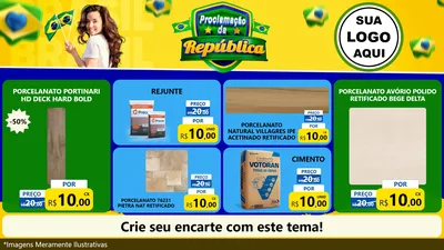 Modelo de TV para TV Horizontal com o tema Proclamação da República para Pisos e revestimentos
