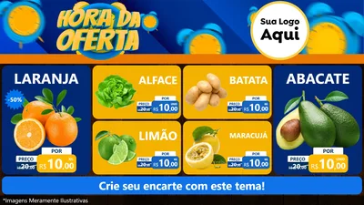 Modelo de TV para TV Horizontal com o tema Hora da Oferta para Hortifrúti