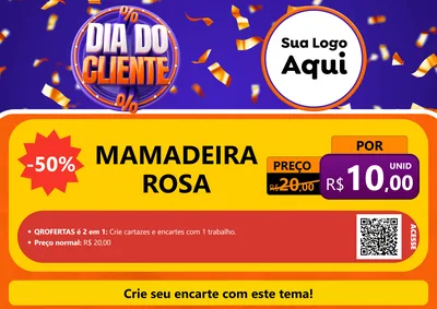 Modelo de Cartaz para Cartaz A4 Horizontal com o tema Dia do Cliente para Bebês