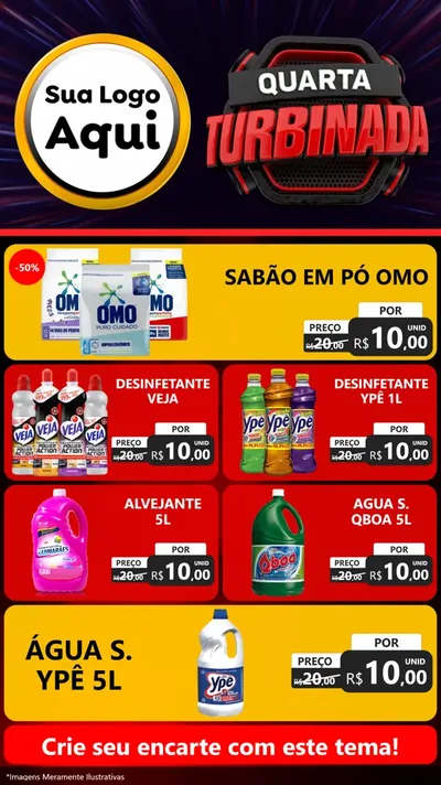 Modelo de TV para TV Vertical com o tema Quarta Turbinada para Produtos de Limpeza
