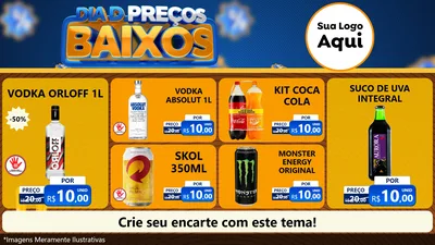 Modelo de TV para TV Horizontal com o tema Dia D Preço Baixo para Distribuidora de bebidas