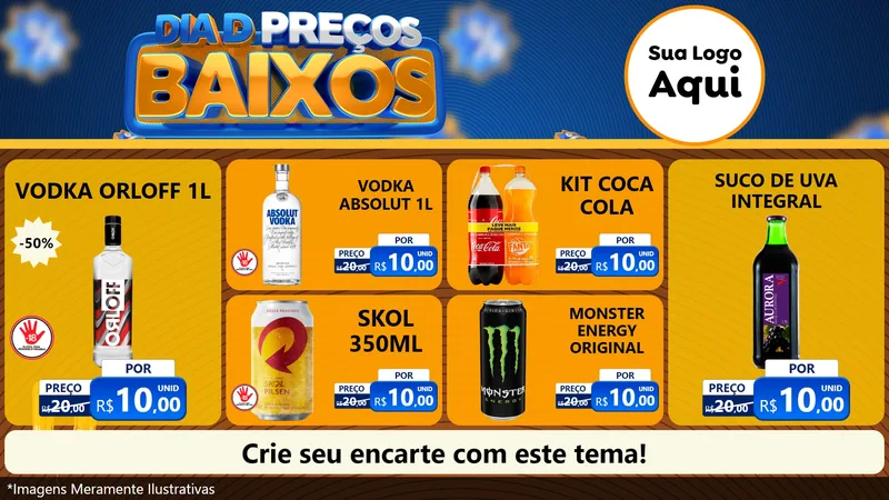 Modelo de TV para TV Horizontal com o tema Dia D Preço Baixo para Distribuidora de bebidas