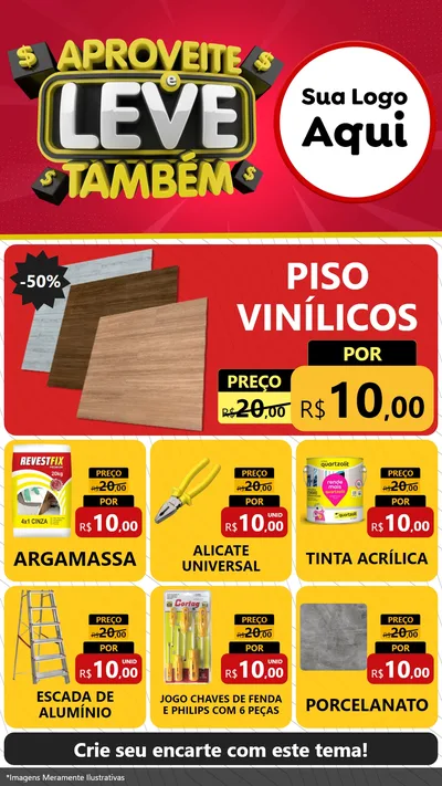 Modelo de Rede Social para Stories com o tema Aproveite e Leve Também para Material para Construção
