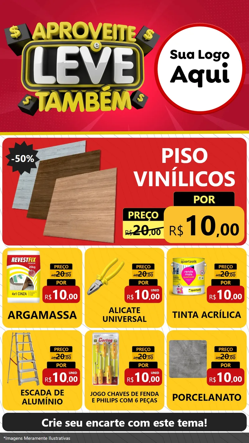 Modelo de Rede Social para Stories com o tema Aproveite e Leve Também para Material para Construção