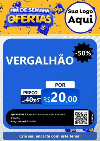 Modelo de Cartaz para Cartaz A4 Vertical com o tema Fim de Semana de Ofertas para Ferragens