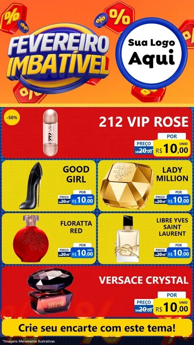 Modelo de TV para TV Vertical com o tema Fevereiro Imbatível para Perfumes