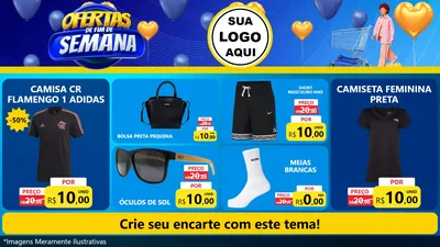 Modelo de TV para TV Horizontal com o tema Ofertas de Fim de Semana para Roupas e acessórios