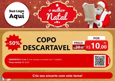 Modelo de Cartaz para Cartaz A4 Horizontal com o tema O Melhor Natal para Embalagens