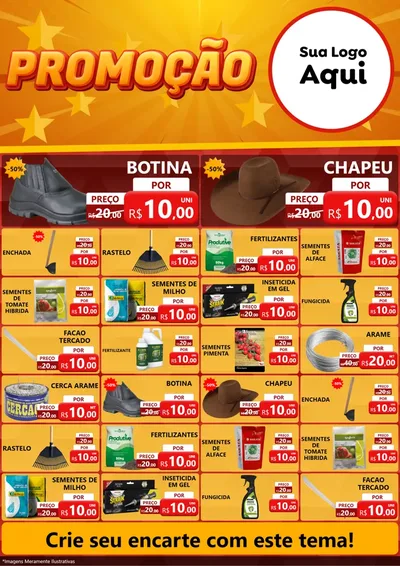 Modelo de Encarte para Encarte A4 Vertical com o tema Promoção para Agropecuária