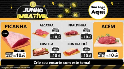 Modelo de TV para TV Horizontal com o tema Junho Imbatível para Açougue