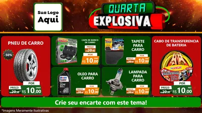 Modelo de TV para TV Horizontal com o tema Quarta Explosiva para Auto peças
