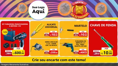Modelo de TV para TV Horizontal com o tema Sexta da Economia para Maquinas e Ferramentas
