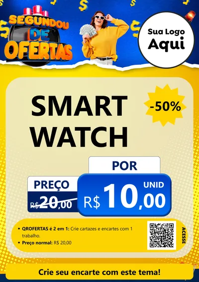 Modelo de Cartaz para Cartaz A4 Vertical com o tema Segundou de Ofertas para Informática
