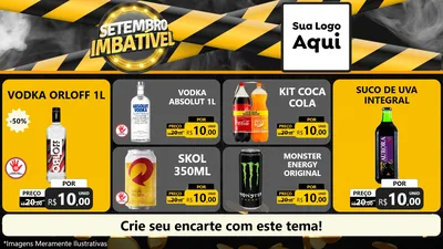 Modelo de TV para TV Horizontal com o tema Setembro Imbatível para Distribuidora de bebidas