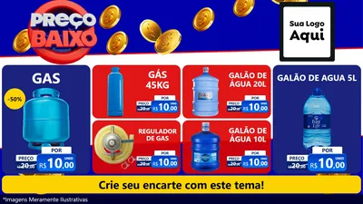 Modelo de TV para TV Horizontal com o tema Preço Baixo para Água e gás