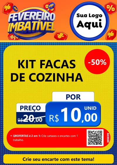Modelo de Cartaz para Cartaz A4 Vertical com o tema Fevereiro Imbatível para Utilidades Domésticas