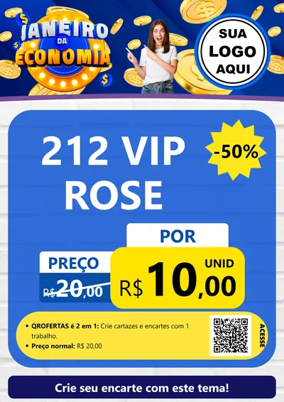 Modelo de Cartaz para Cartaz A4 Vertical com o tema Janeiro da Economia para Perfumes