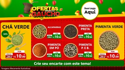 Modelo de TV para TV Horizontal com o tema Ofertas Semana Do Gaúcho para Produtos Naturais