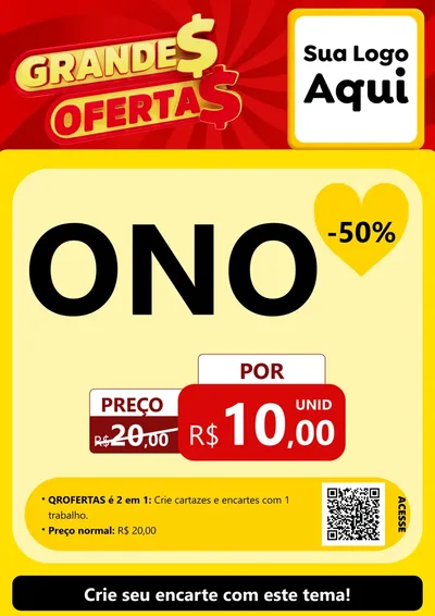 Modelo de Cartaz para Cartaz A4 Vertical com o tema Grandes Ofertas para Óticas
