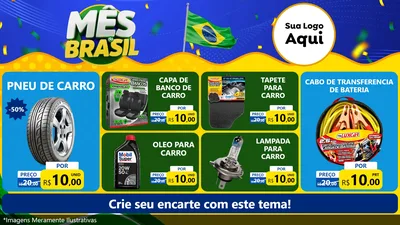Modelo de TV para TV Horizontal com o tema Mês do Brasil para Auto peças