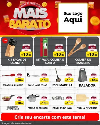Modelo de Rede Social para Feed Instagram com o tema Mais Barato para Utilidades Domésticas