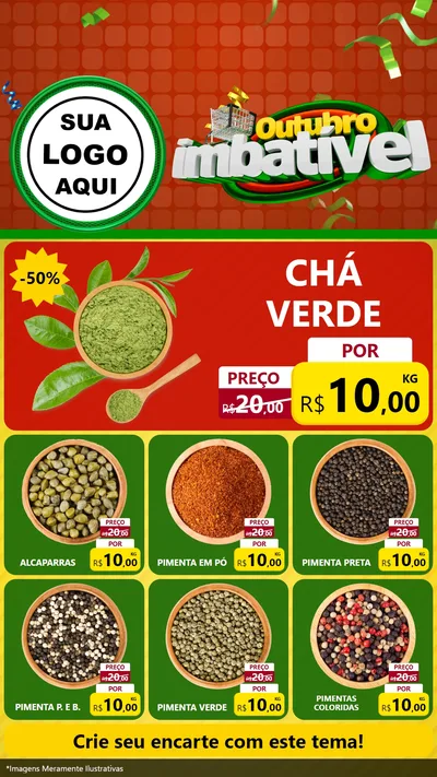 Modelo de Rede Social para Stories com o tema Outubro Imbatível para Produtos Naturais