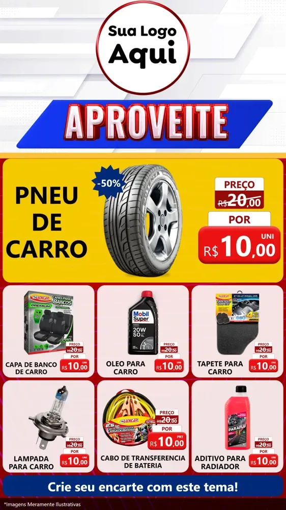 Modelo de Rede Social para Stories com o tema Aproveite para Auto peças