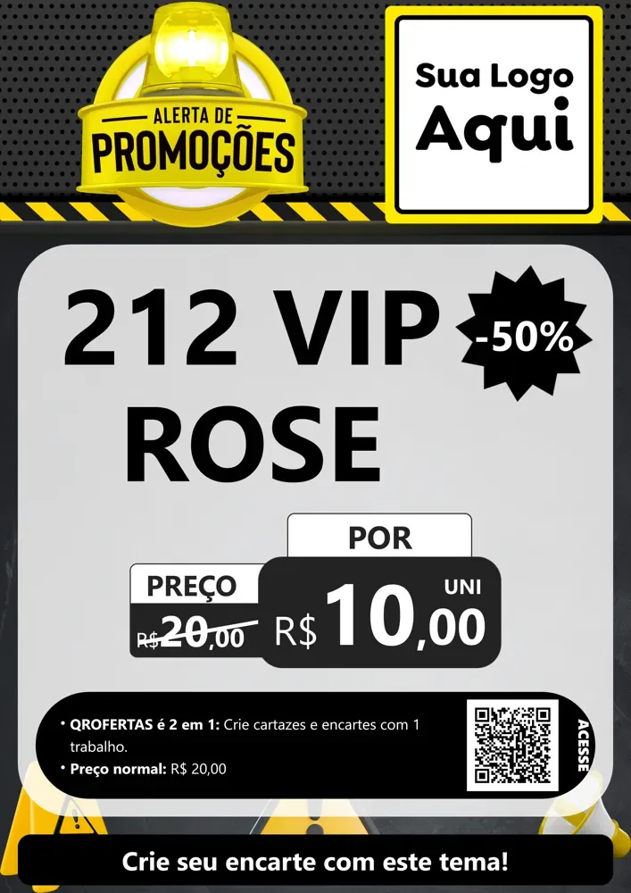 Modelo de Cartaz para Cartaz A4 Vertical com o tema Alerta de Promoções para Perfumes