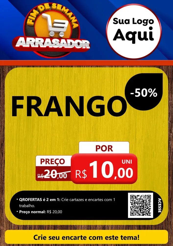 Modelo de Cartaz para Cartaz A4 Vertical com o tema Fim De Semana Arrasador para Assados