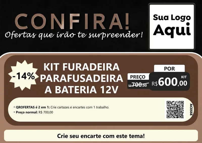 Modelo de Cartaz para Cartaz A4 Horizontal com o tema Confira! Ofertas que irão te surpreender! para Maquinas e Ferramentas