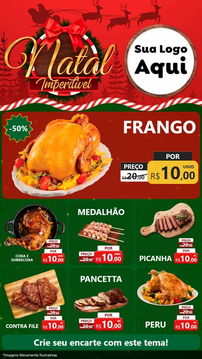 Modelo de Rede Social para Stories com o tema Natal Imperdível para Assados