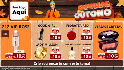 Modelo de TV para TV Horizontal com o tema Especial Outono para Perfumes